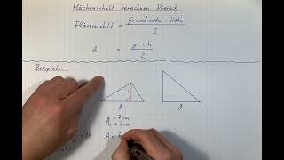 Flächeninhalt berechnen Dreieck  Formel Erklärung und Beispiele [upl. by Ymot]