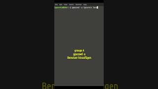 Linux Terminal Kurs 39  groups 4  gpasswd a Benutzer hinzufügen [upl. by Nanaek]