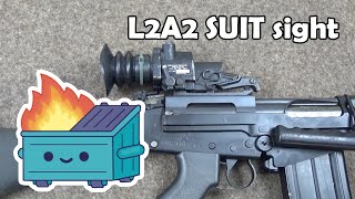 L2A2 SUIT 4x Optical Sight Sight Unit Infantry Trilux On An L1A1 SLR [upl. by Mccallion251]