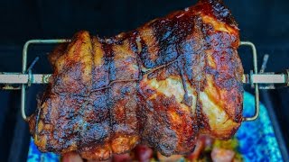 How To Rotisserie a Pork Shoulder [upl. by Ocirled598]