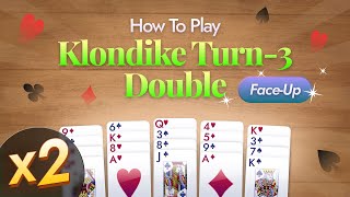 Mastering TurnThree Double FaceUp Klondike Solitaire  Full Rules and Strategies [upl. by Eimaj45]