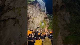 The Rosary Hymn at the Lourdes Grotto France 🇫🇷 [upl. by Josephson]