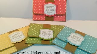 Quick and Easy Gift CardMoney Wallet using Stampin Up [upl. by Eittap]