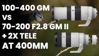 Sony 70200 F28 GM II  2x Tele VS Sony 100400 GM AF Comparison With the Sony A7 IV [upl. by Eybbob]