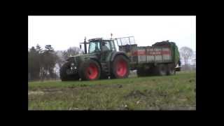 Miststreuen mit Fendt Favorit 816 2013 [upl. by Columba]