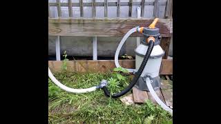 How to hook up 58516 E Bestway Flowclear Sand Fill Pump to a Coleman Power Steel Pool [upl. by Cyndy166]