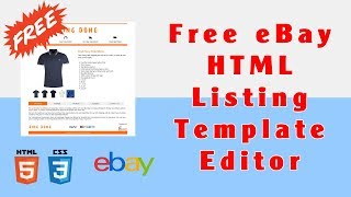 eBay listing editor How to edit free eBay HTML listing template [upl. by Glass]