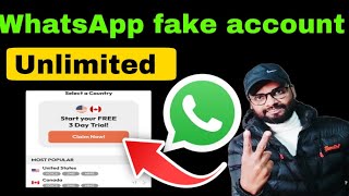 Create WhatsApp fake account unlimited  how to create WhatsApp fake id with Internet numbers 2024 [upl. by Notxap303]