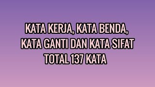 KOSAKATA BAHASA INGGRIS KATA KERJA BENDA  GANTI DAN KATA SIFAT [upl. by Eittam613]