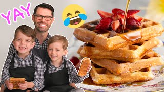 4 Year Olds Make Waffles [upl. by Musser]