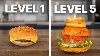 The 5 Levels of Homemade Cheeseburger [upl. by Delmore]