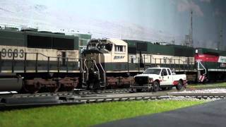 Prueba de las SD70MAC BNSF DCC [upl. by Eimia]