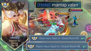 GLOBAL VALENTINA PUSH MMR SOLO RANK DI MYTHIC GLORY TERNYATA SE ASIK INI SOLO  MOBILE LEGENDS [upl. by Uyr]