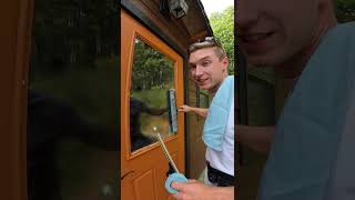 How To Professionally Clean An Exterior Window In 60 Seconds windowcleaning windowcleaner shorts [upl. by Atilol]