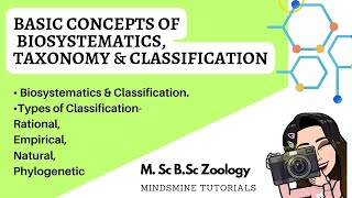 1 Concepts of Biosystematics amp Classification Types Rational Empirical Natural Phylogenetic [upl. by Ioved]