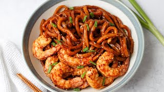 15min Easy Chili Garlic Shrimp Noodles [upl. by Odnalor]