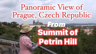 From PETRIN HILL Panoramic View Of Prague City Czech Republic [upl. by Geis162]