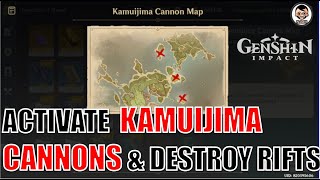 Activate the KAMUIJIMA CANNONS amp Destroy Rifts 03  Tatara Tales  Genshin Impact [upl. by Conlee]