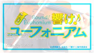 【Violin Cover】 響け ユーフォニアム  Hibike Euphonium OP  Dream Solister【Umidori】 [upl. by Kenrick]