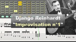 Django Reinhardt  quotImprovisation n°1quot 1937  Gill amp Jazz Transcription [upl. by Atalante]