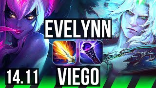 EVELYNN vs VIEGO JGL  1318 Legendary 1000 games  EUW Diamond  1411 [upl. by Ong]