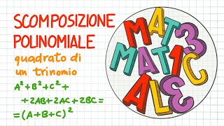 SCOMPOSIZIONE POLINOMIALE  quadrato di un trinomio  SP25 [upl. by Anot]