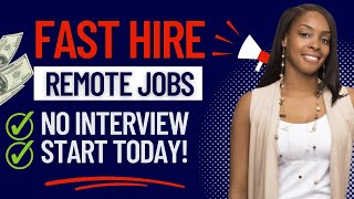 7 FAST HIRE REMOTE JOBS NO ONLINE EXPERIENCE NO INTERVIEW WORK FROM HOME 2023 [upl. by Natye]