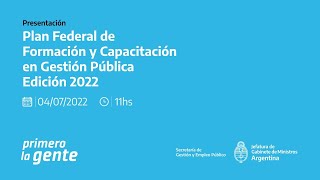 Lanzamiento Plan Federal 2022 [upl. by Ahsilrae]