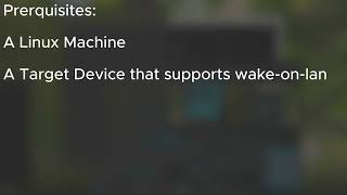 WakeOnLan Tutorial Linux [upl. by Sherlock]