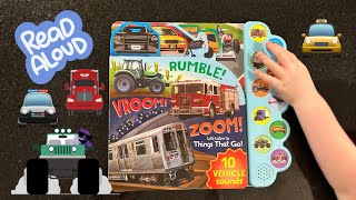 Rumble Vroom Zoom 🚗 Exciting Vehicle ReadAloud Adventure Trucks Police Cars amp More PictureBooks [upl. by Ajnot]