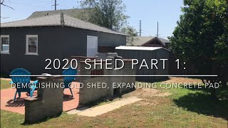 Building a Costco Yardline Stirling Shed Part 1 Demolishing OldShed and Installing Paver Foundation [upl. by Nike903]