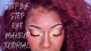 Smokey Sparkly Orange Eye Makeup  Step by Step Makeup Tutorial [upl. by Aden462]