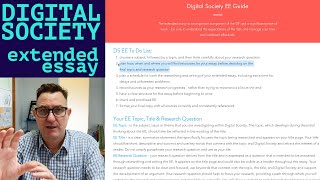 EE Guide for Digital Society IB DP Extended Essay Video 2 [upl. by Garry]