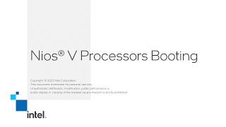 Nios® V Processors Booting [upl. by Lilaj]