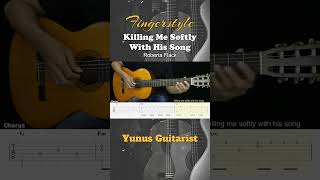 Killing Me Softly With His Song  Roberta Flack  Fingerstyle Guitar Tutorial  TAB fingerstyle [upl. by Nauqan911]