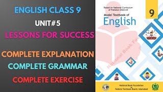 English Class 9  Unit 5  Complete Exercise  Federal Board 2024  National Book Foundation [upl. by Zischke]