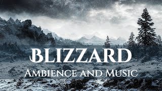 Blizzard Ambience and Music  ambience of a snow storm with original fantasy music ambientmusic [upl. by Hillhouse]