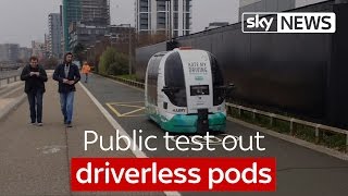 Public test out driverless pods [upl. by Helmut]