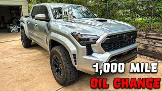 2024 Tacoma 1000 Mile Oil Change Should You Do A Break In Oil Change [upl. by Elnore]