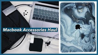 MACBOOK ACCESSORIES HAUL 2020 l SHOPEE Laptop stand Macbook case Laptop bag Keyboard cover [upl. by Nyahs]