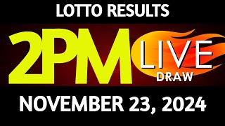 Lotto Result Today 200 pm draw November 23 2024 Saturday PCSO LIVE [upl. by Im889]