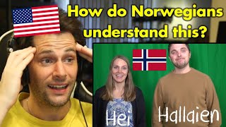 American Reacts to Bergen Dialect [upl. by Idleman]