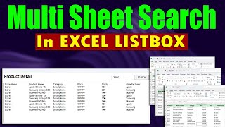 Mastering Excel Listbox MultiSheet Search Simplified with ListBox  Workbook Free [upl. by Bromley736]