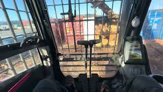 Loading Macrocarpa logs in containers Wellington New Zealand [upl. by Mathur228]