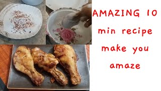 Unique Chicken Recipe  Homemade crispy chicken [upl. by Acquah]