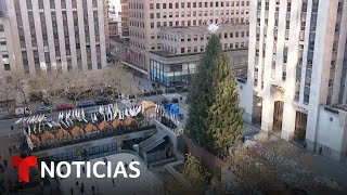 El árbol de Navidad de Rockefeller Center adorna Nueva York [upl. by Dolli]