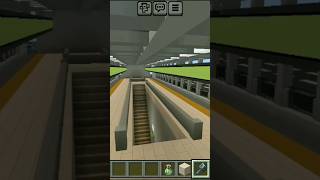 minecraft minecraftshorts construyendo una estación de metro moderno en Minecraft bedrock línea 3 [upl. by Grethel653]