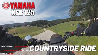 Yamaha XSR 125 Slovenian Countryside Ride Exhaust Sound [upl. by Nordine]