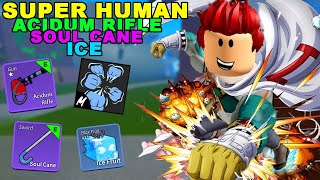 HỌC COMBO FAN ACIDUM RIFLE  SUPER HUMAN BLOX FRUIT ĐẠN BAY ĐƯỜNG THẲNG HÓA KIẾP THÀNH CÔNG [upl. by Blodget]