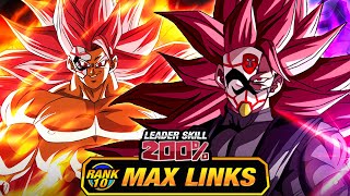 ANOTHER STRONG UNIT LEVEL 10 LINKS 100 SSJ3 CRIMSON MASKED SAIYAN DBZ Dokkan Battle [upl. by Aliled555]